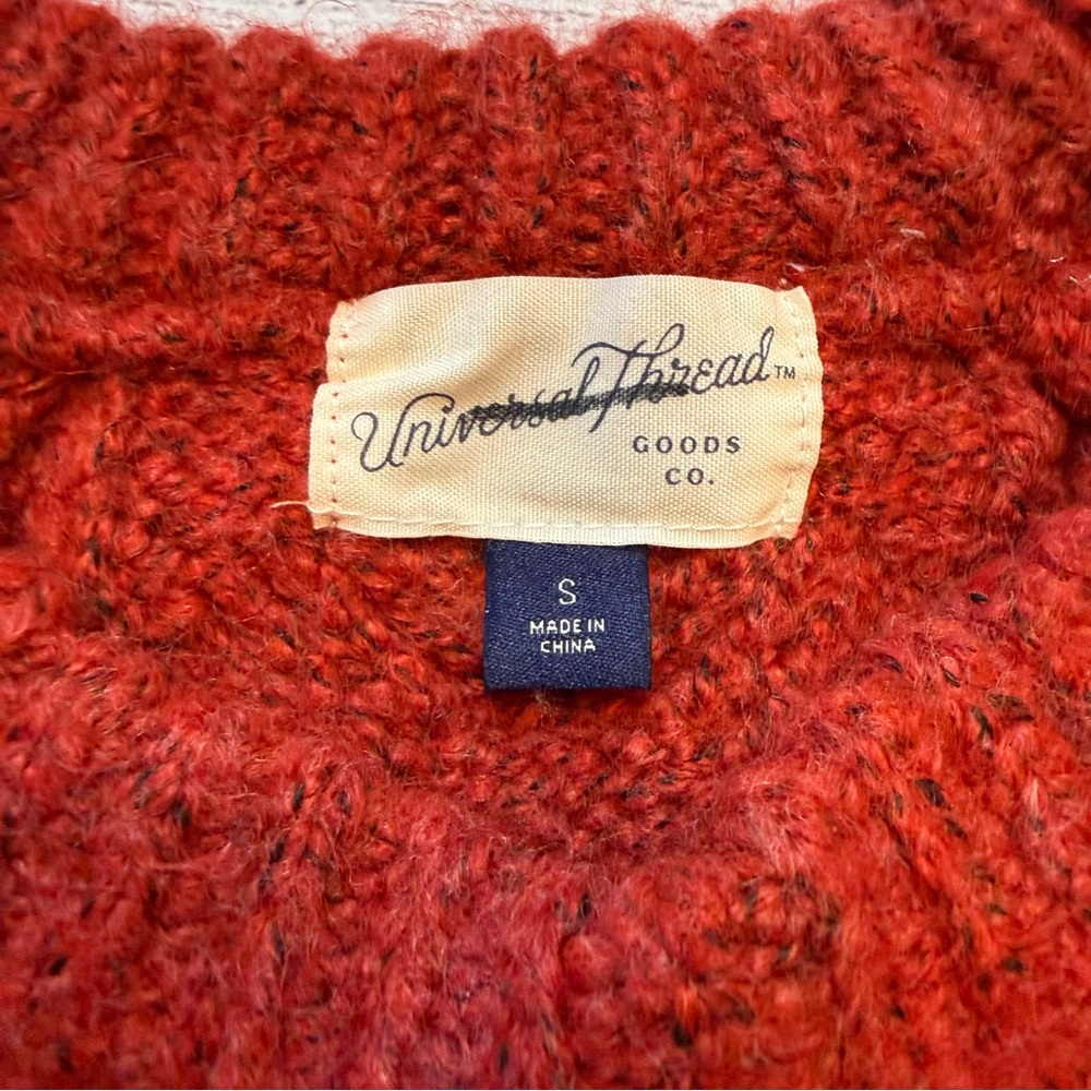 Universal Thread Rust Cable Knit Sweater - image 4
